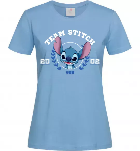Женская футболка Team stitch Голубой фото