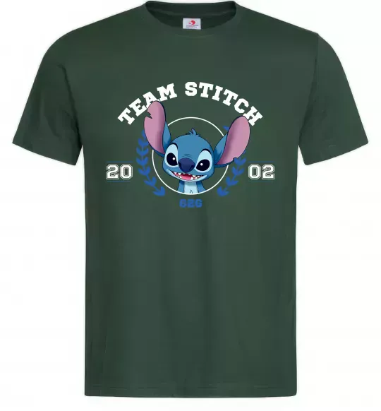 Мужская футболка Team stitch Темно-зеленый фото