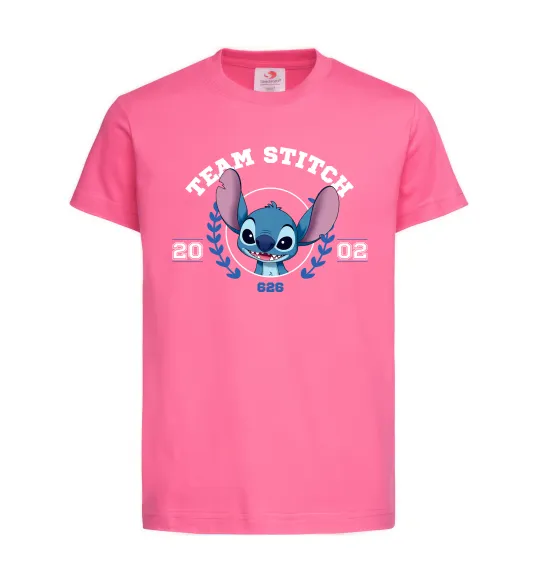 Детская футболка Team stitch Ярко-розовый фото