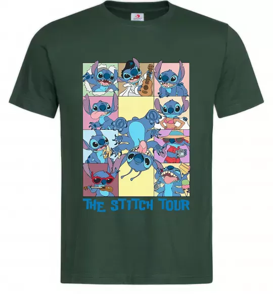 Чоловіча футболка The Stitch tour Темно-зелений фото