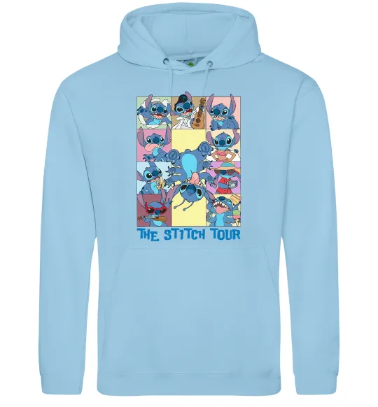 Женская толстовка (худи) The Stitch tour Голубой фото
