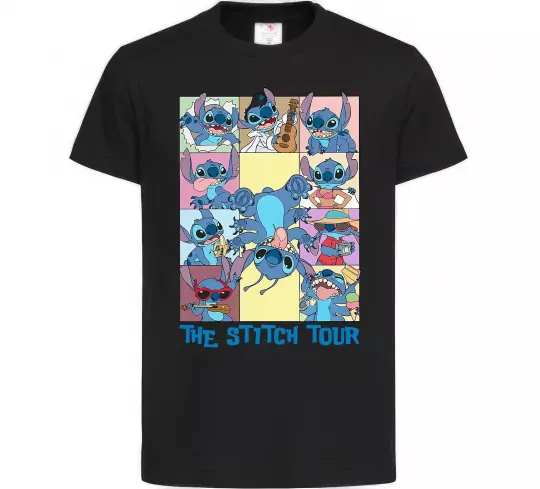 Детская футболка The Stitch tour Черный фото