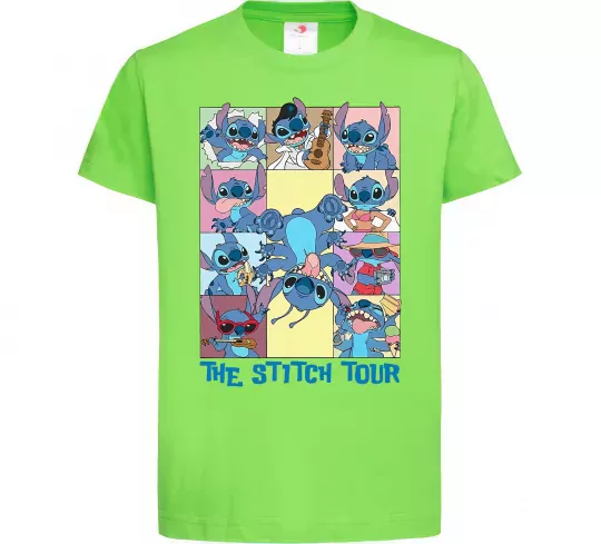 Детская футболка The Stitch tour Лаймовый фото