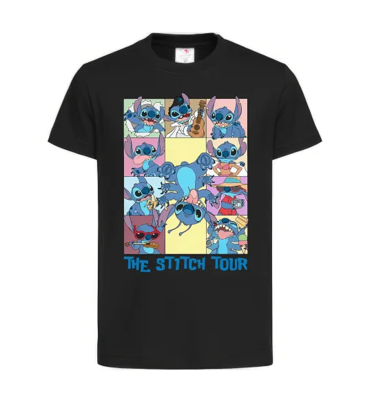 Дитяча футболка The Stitch tour Чорний фото