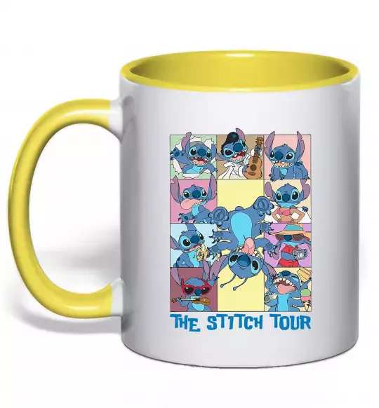 Чашка с цветной ручкой The Stitch tour Солнечно желтый фото