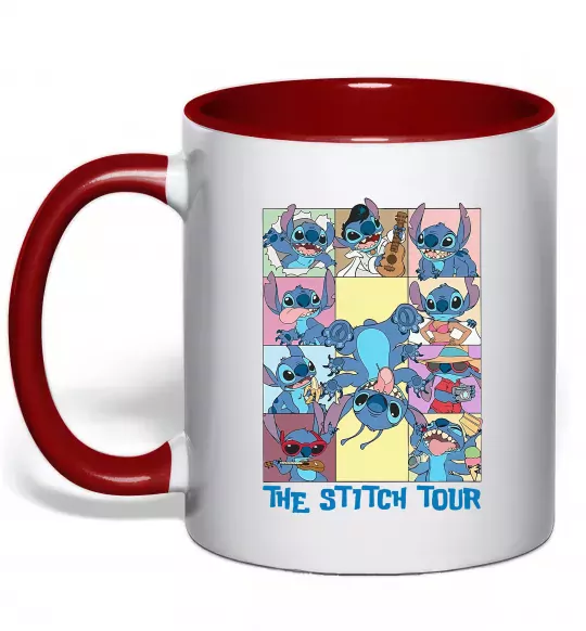 Чашка с цветной ручкой The Stitch tour Красный фото