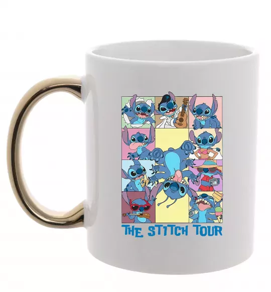 Чашка с цветной ручкой The Stitch tour Золото фото