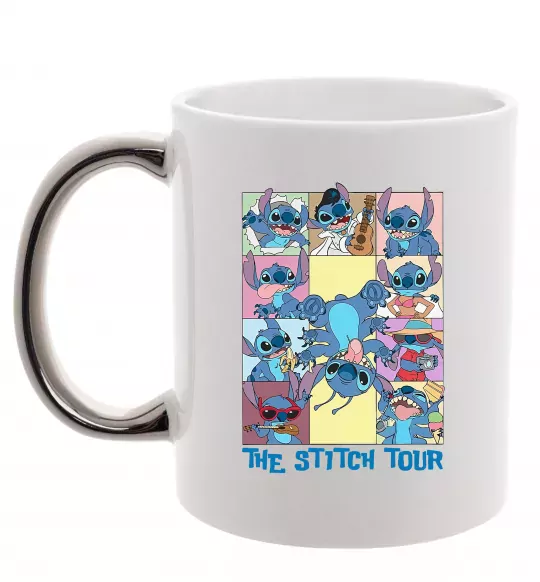 Чашка с цветной ручкой The Stitch tour Серебро фото