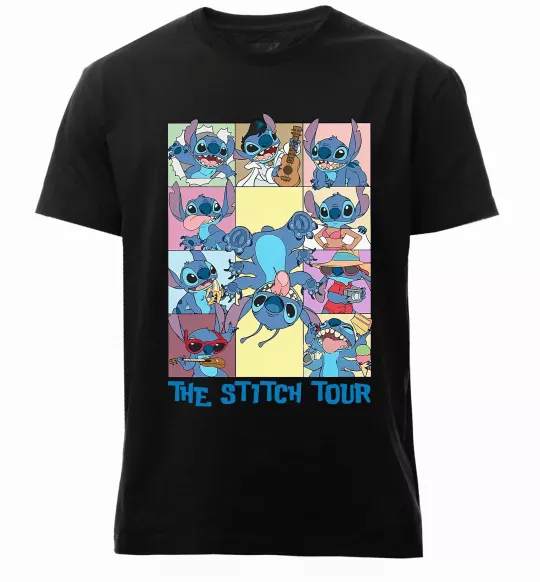 Мужская премиум футболка The Stitch tour Черный фото