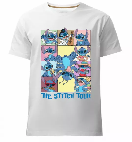 Мужская премиум футболка The Stitch tour Белый фото
