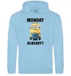 Чоловіча толстовка (худі) Monday already Блакитний фото