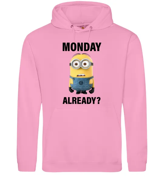 Женская толстовка (худи) Monday already Розовый фото