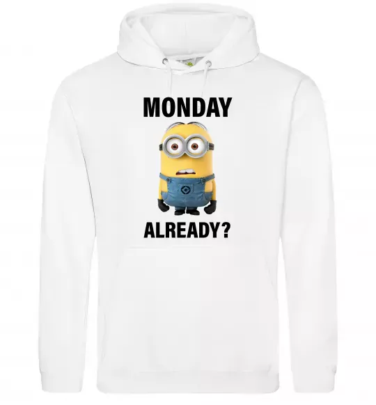 Жіноча толстовка (худі) Monday already Білий фото