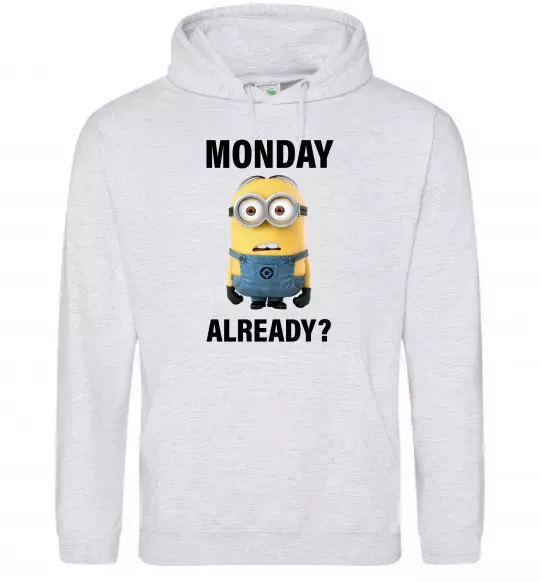Жіноча толстовка (худі) Monday already Сірий меланж фото