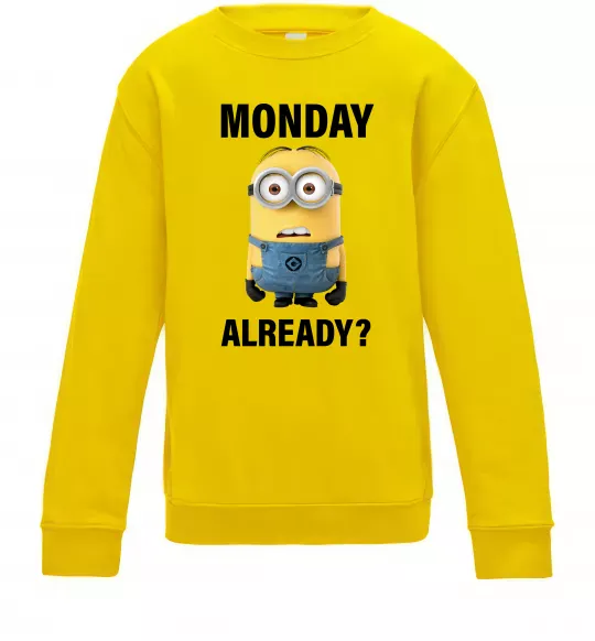 Детский Свитшот Monday already Солнечно желтый фото