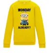 Детский Свитшот Monday already Солнечно желтый фото