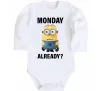 Детский боди Monday already Белый фото