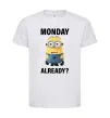 Дитяча футболка Monday already Білий фото