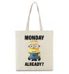 Эко-сумка Monday already Бежевый фото