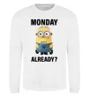 Свитшот Monday already Белый фото