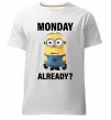 Чоловіча преміум футболка Monday already Білий фото