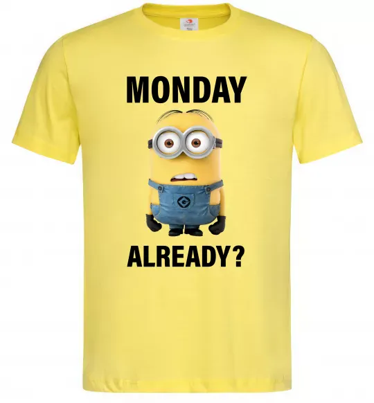 Чоловіча футболка Monday already Лимонний фото