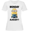 Женская футболка Monday already Белый фото