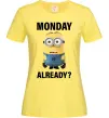 Женская футболка Monday already Лимонный фото