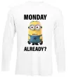 Лонгслив Monday already Белый фото