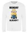 Свитшот Monday already Белый фото