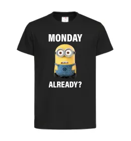 Детская футболка Monday already Черный фото
