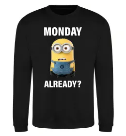 Світшот Monday already Чорний фото