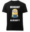 Чоловіча преміум футболка Monday already Чорний фото