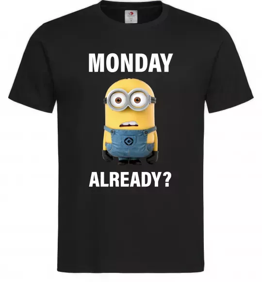 Чоловіча футболка Monday already Чорний фото