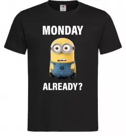 Чоловіча футболка Monday already Чорний фото