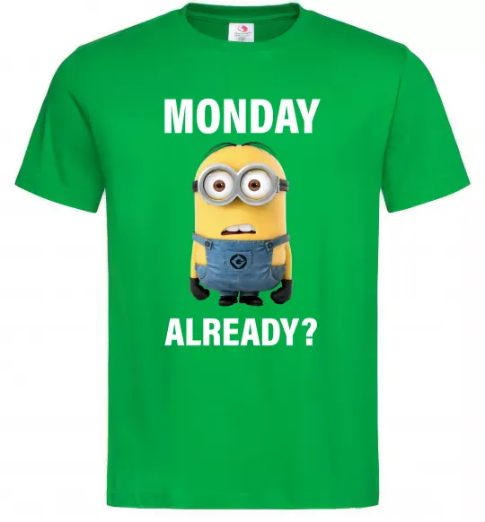 Чоловіча футболка Monday already Зелений фото
