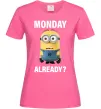 Женская футболка Monday already Ярко-розовый фото