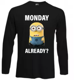 Лонгслив Monday already Черный фото