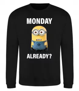 Світшот Monday already Чорний фото