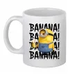Чашка керамічна Міньйон Banana Білий фото