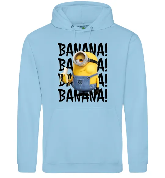 Чоловіча толстовка (худі) Міньйон Banana Блакитний фото
