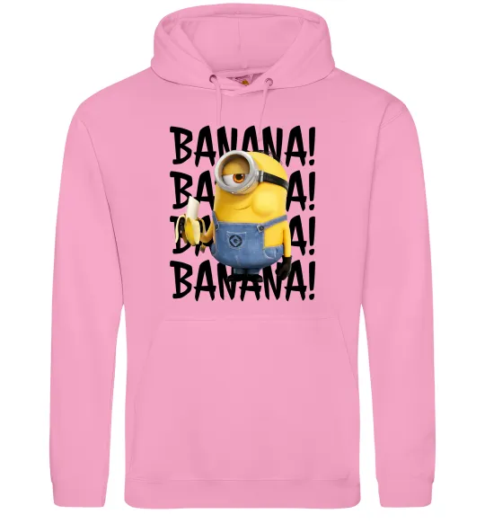 Жіноча толстовка (худі) Міньйон Banana Рожевий фото