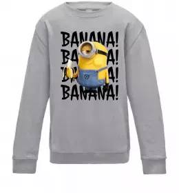 Детский Свитшот Міньйон Banana Серый меланж фото