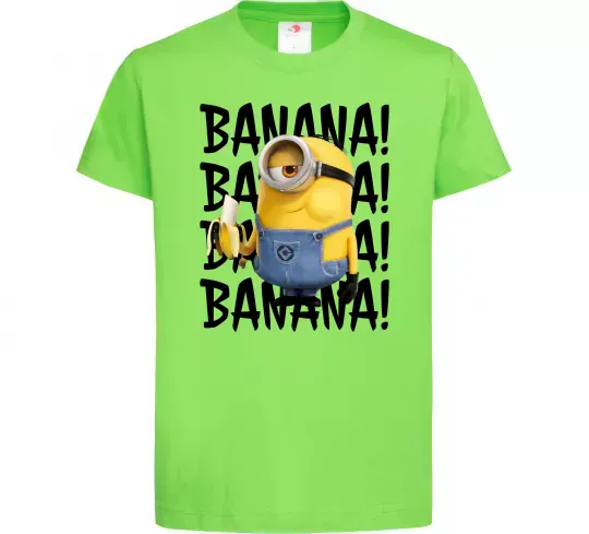 Дитяча футболка Міньйон Banana Лаймовий фото