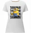 Женская премиум футболка Міньйон Banana Белый фото