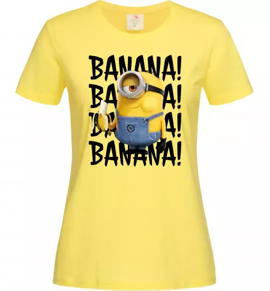 Женская футболка Міньйон Banana Лимонный фото
