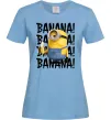 Женская футболка Міньйон Banana Голубой фото
