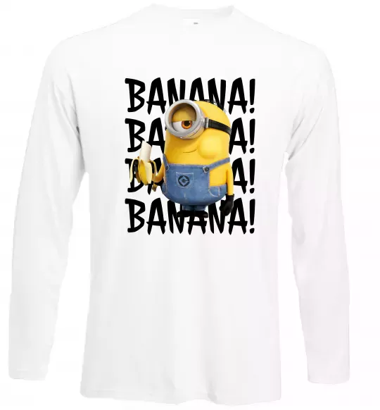 Лонгслів Міньйон Banana Білий фото