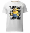 Мужская премиум футболка Міньйон Banana Белый фото