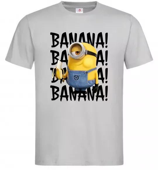 Чоловіча футболка Міньйон Banana Сірий фото